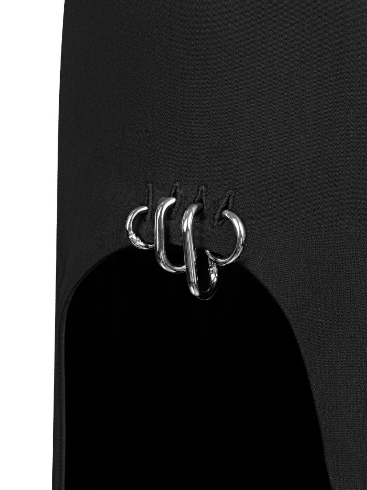 MAXI SKIRT WITH CUT-OUT SLIT AND PIERCING DETAIL