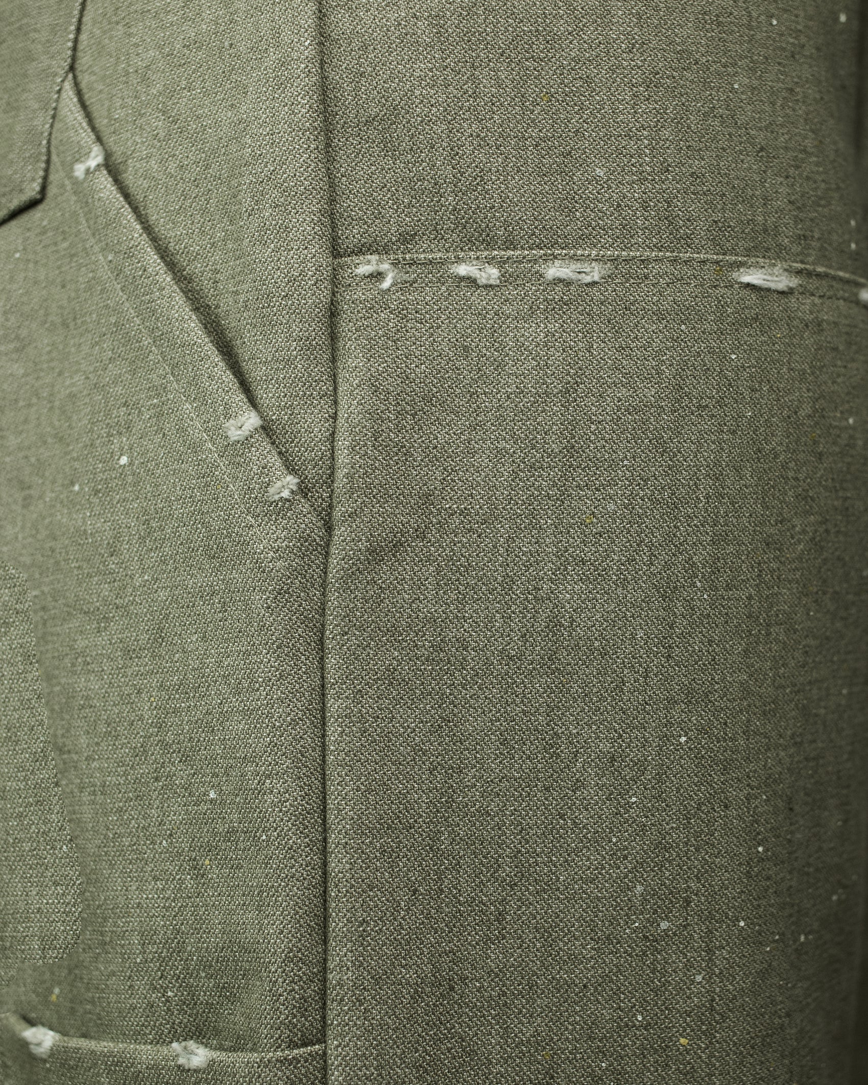 DISTRESSED DOUBLE KNEE PANTS IN MATCHA GREEN