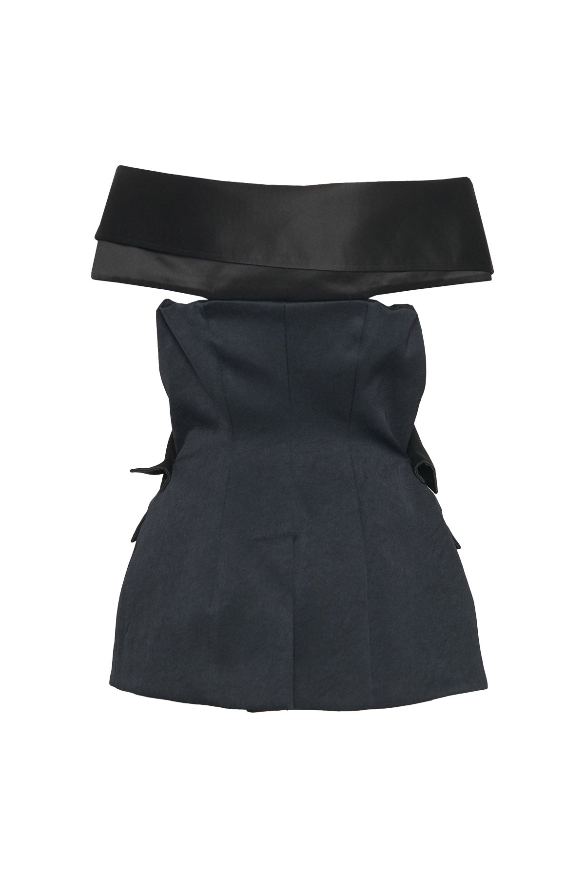 BLACK TAILORED TUBE TOP