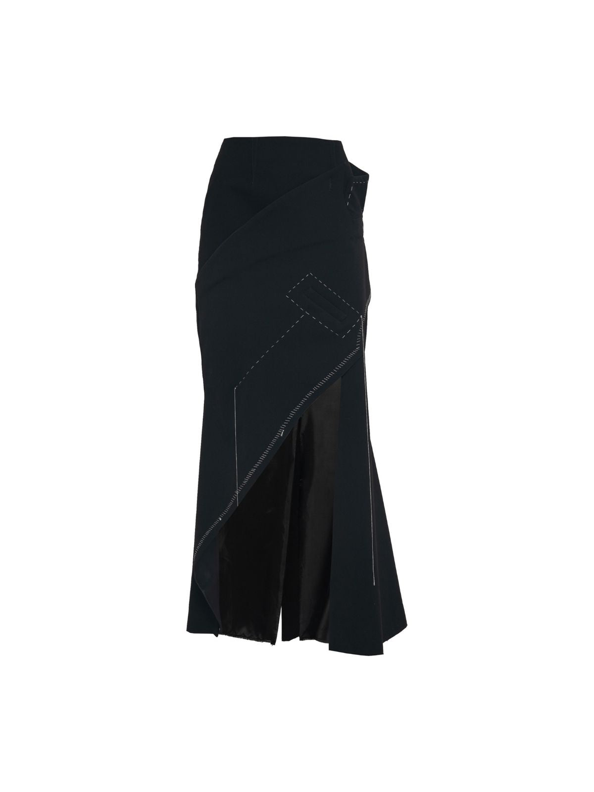 DECONSTRUCTED BLACK MAXI SKIRT
