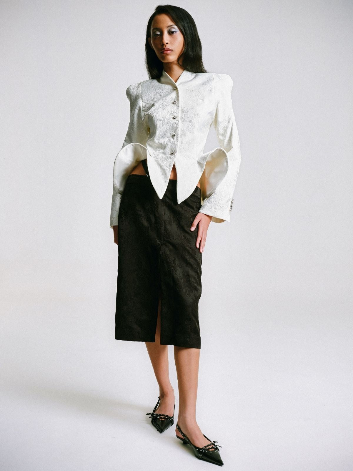 BESKAP JACKET WITH FLARED HEMS