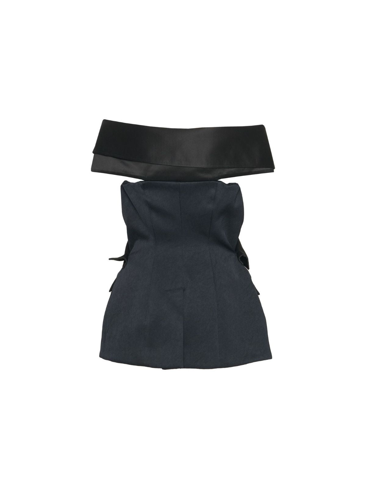 BLACK TAILORED TUBE TOP
