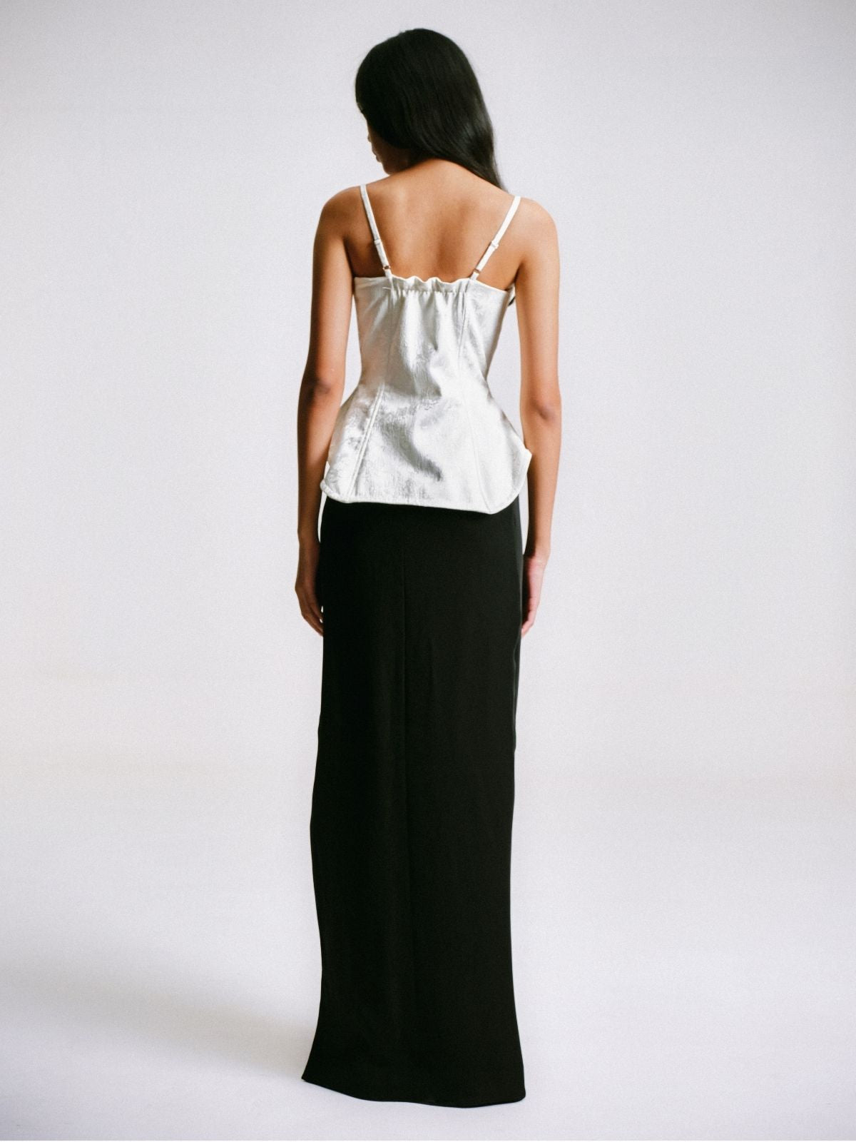 DECONSTRUCTED CORSET TOP WHITE