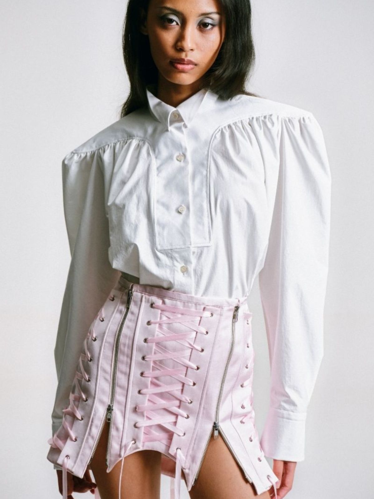 CORSETED MINI SKIRT