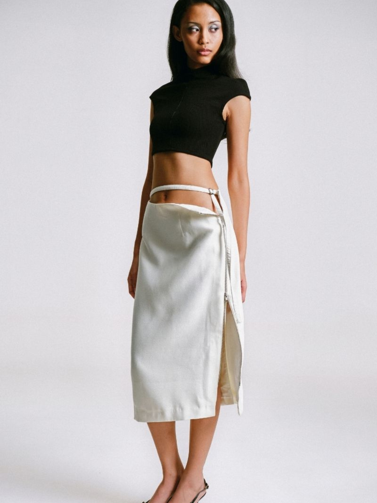 PENCIL SKIRT WITH STENCIL DETAILS