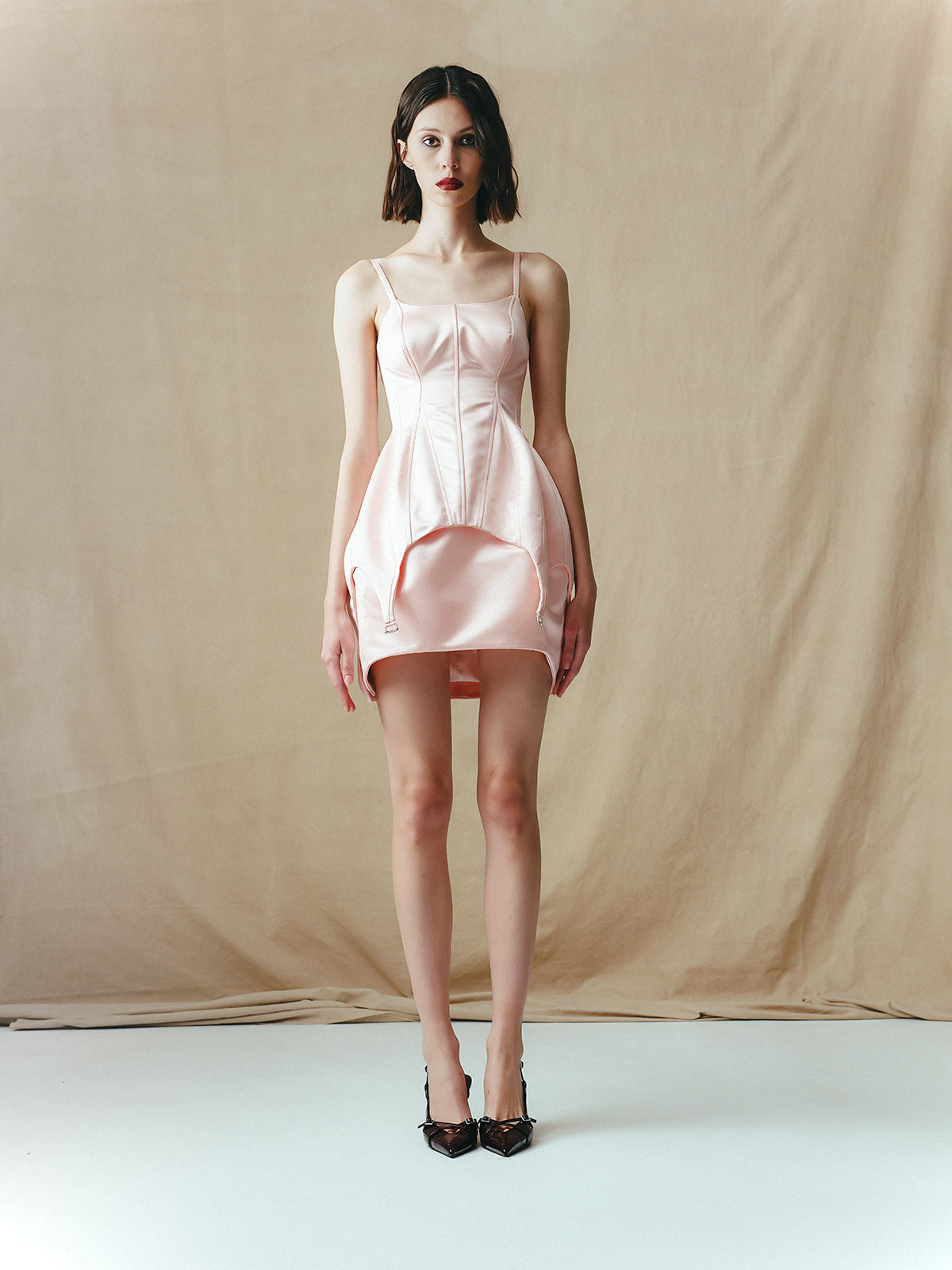 CORSET BLUSH DRESS