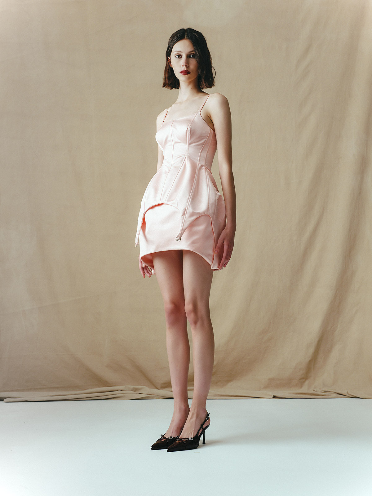 CORSET BLUSH DRESS