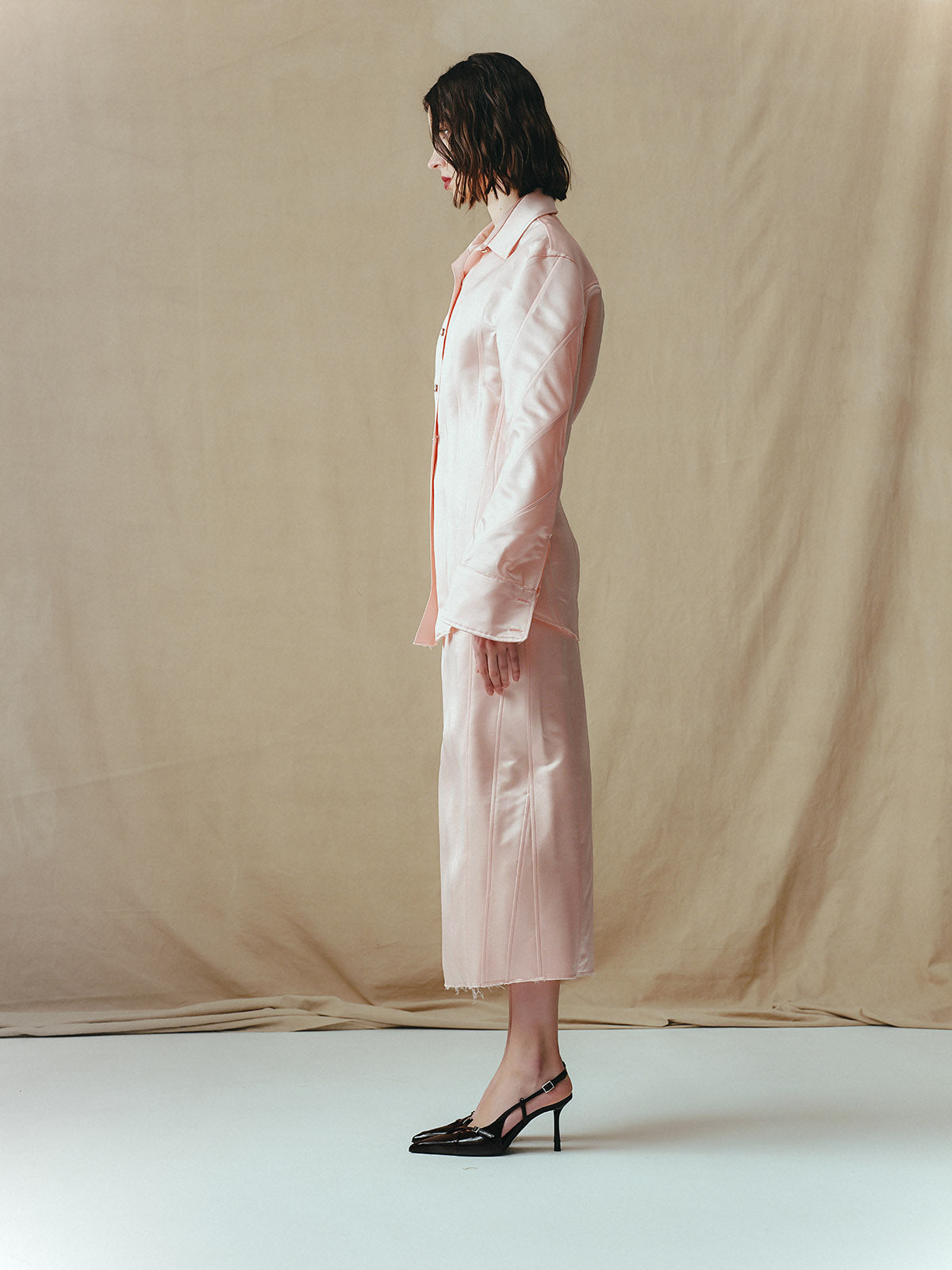 TAILORED SHIRT WITH CORSET PANELS