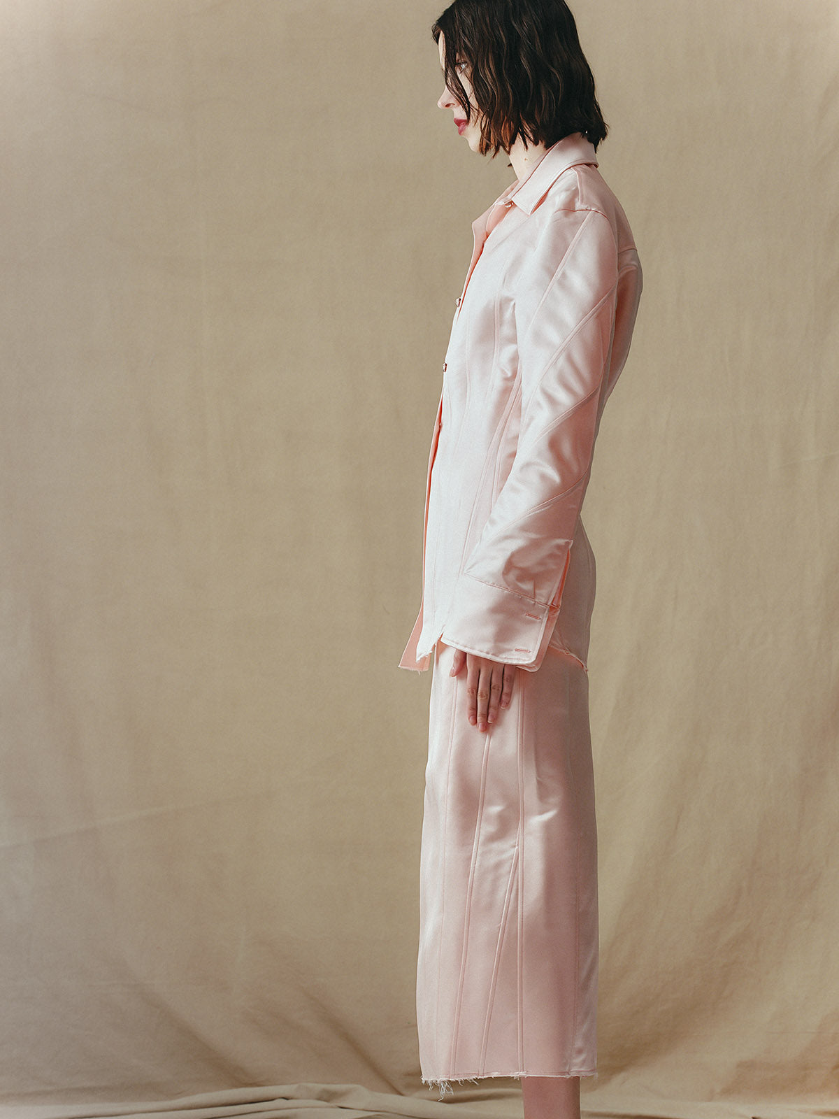 TAILORED SHIRT WITH CORSET PANELS