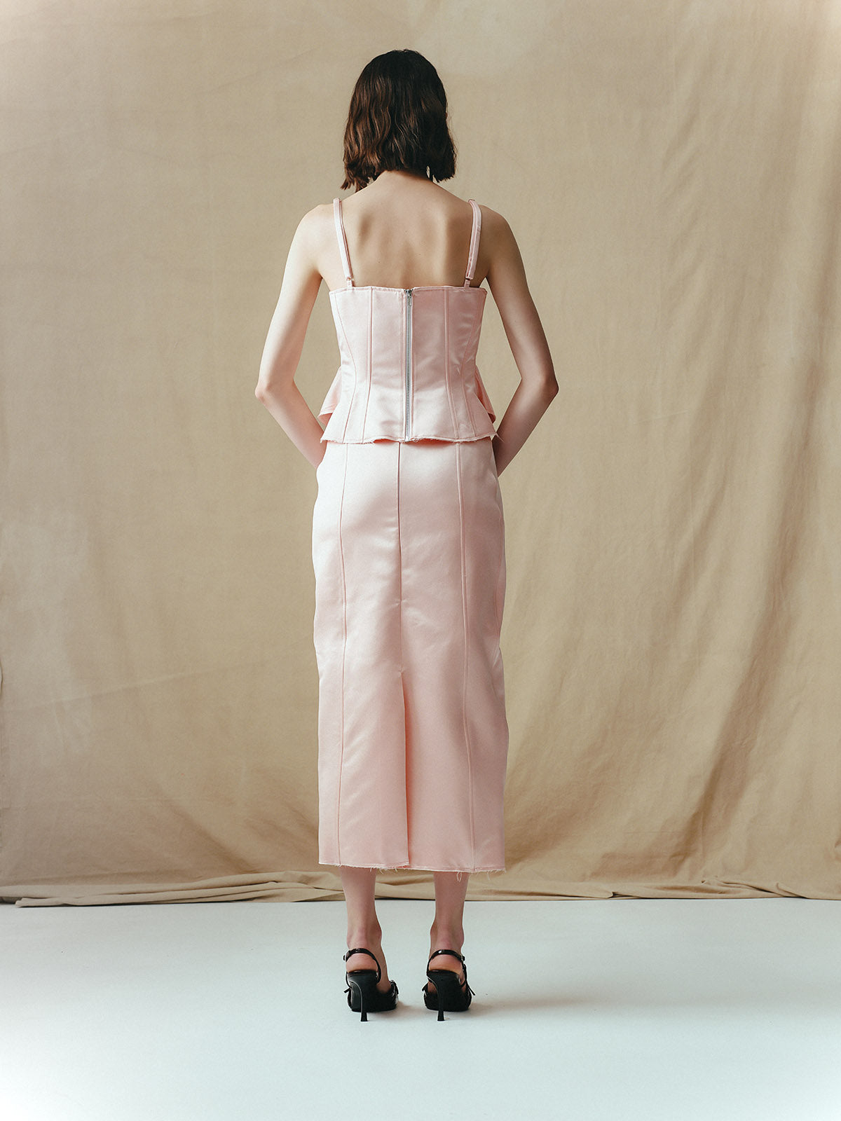 A-LINE SKIRT WITH CORSET PANELS