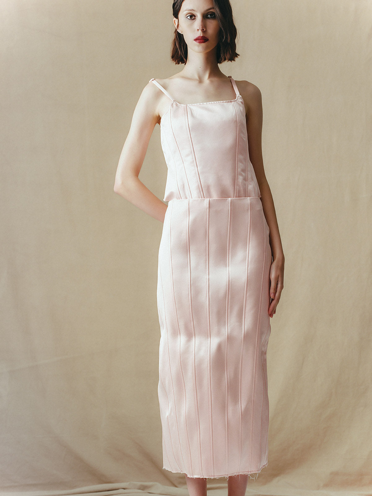 A-LINE SKIRT WITH CORSET PANELS